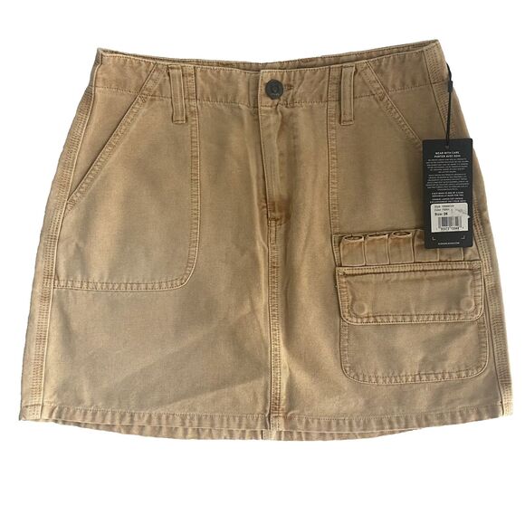 Hudson Denim Mini Skirt Women Sz 26 Yellow 100% Cotton Pocket Summer NWT - Picture 2 of 10